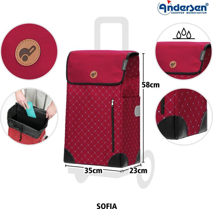 Immagine prodotto Andersen Carrello Quattro Shopper Sofia 58 cm