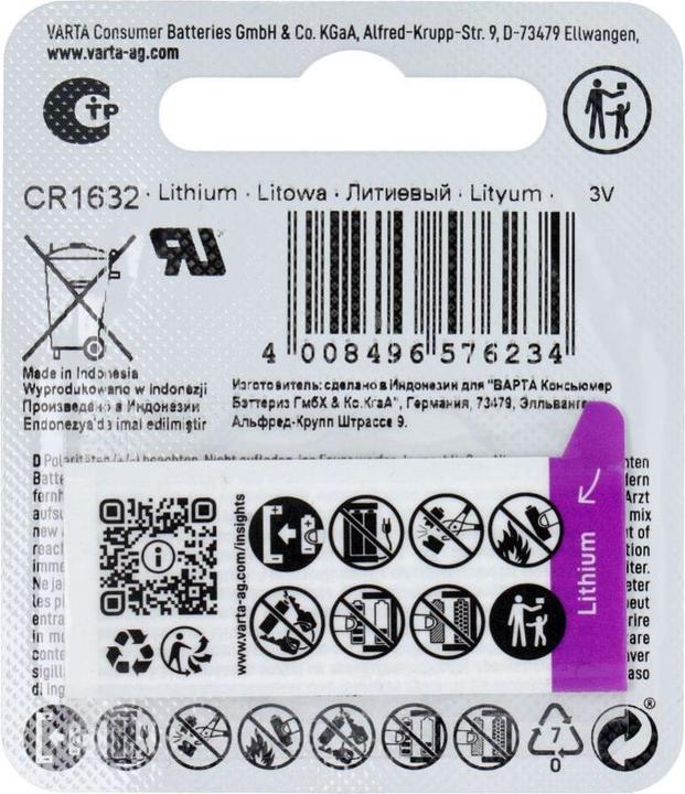 Produktbild Varta Cr1632 (1 Stk., CR1632, 135 mAh)