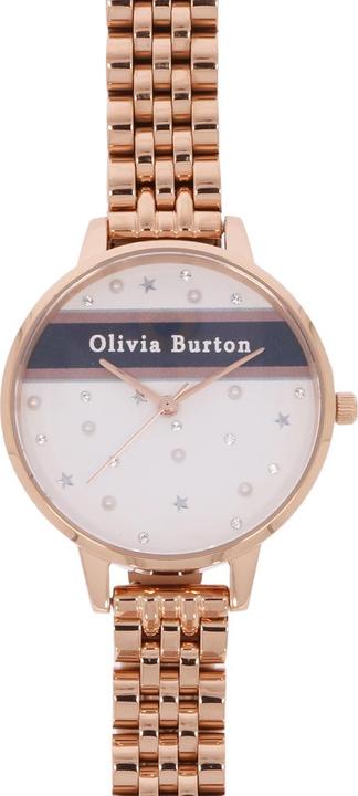 Produktbild Olivia Burton Damenuhr Pink & Navy Stripe OB16VS06 (Analoguhr, 34 mm)