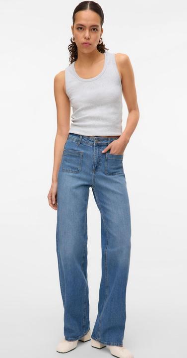 Immagine prodotto Vero Moda VMTESSA Hohe Taille Weiter Beinschnitt Jeans Weit geschnitten (W28/L30)