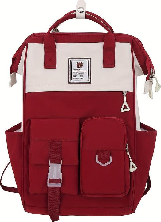 Actual product image Only-Bags.Store Style school backpack, large capacity colorblock daily use school backpack