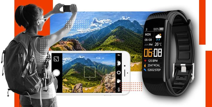 Image du produit Giewont Fit&GO Duo GW200-9 Smartband - Noir + bracelet Power orange