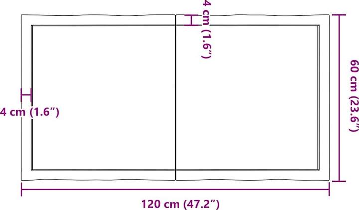 Actual product image VidaXL Nili (120 x 60 x 6 cm)