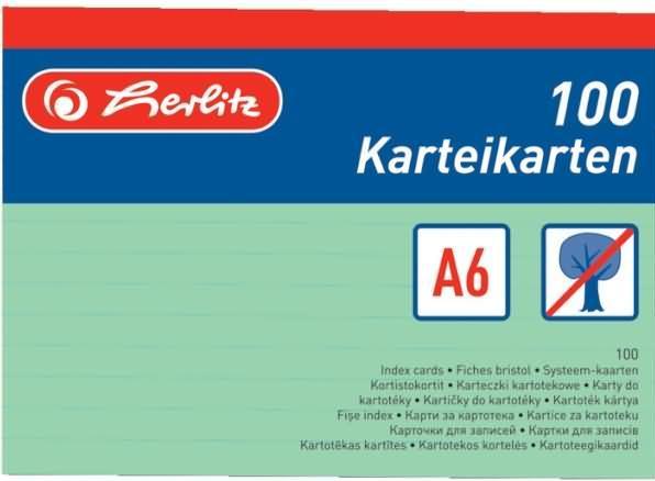 Actual product image Herlitz Index cards (A6, 170 g/m², 100 x)