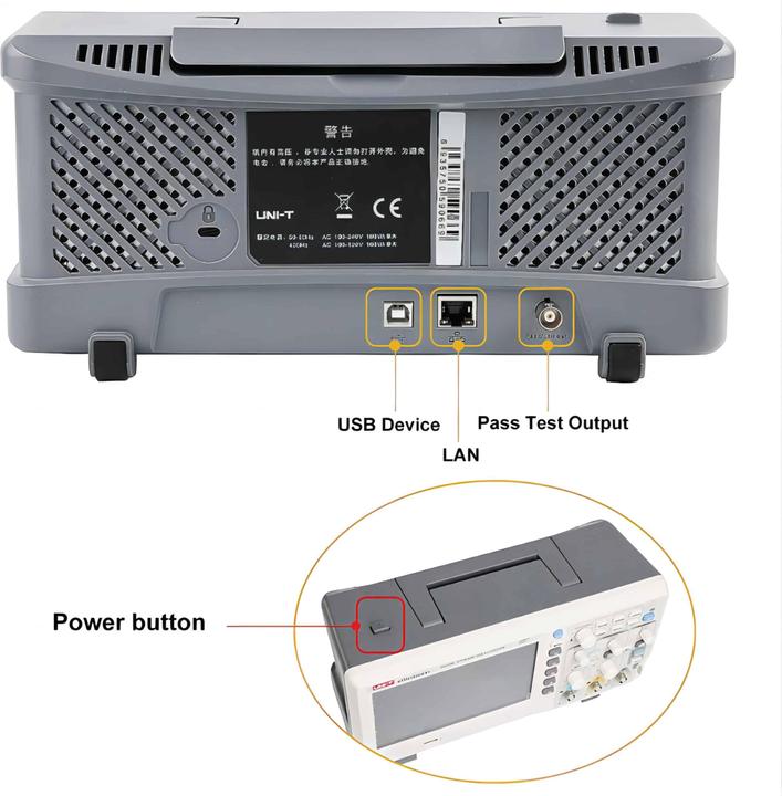 Produktbild Uni-T Oszilloskop UTD2052CEX+, 50 MHz, 2 Kanal