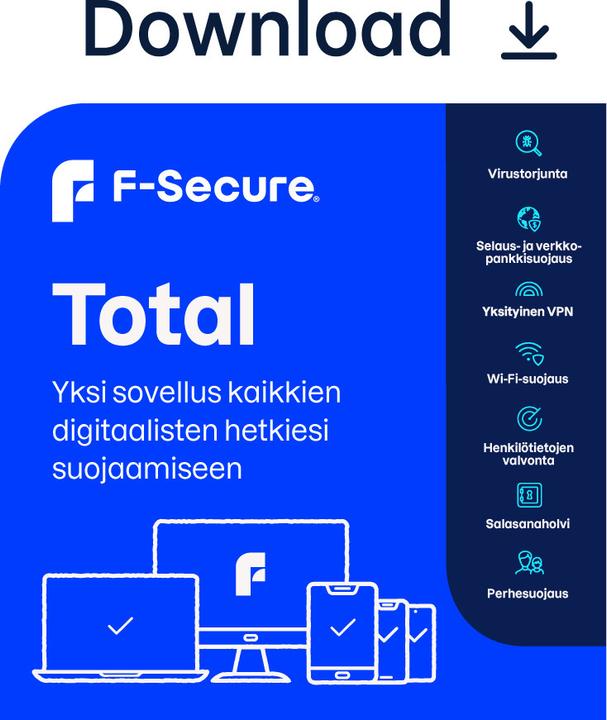Produktbild F-Secure Total (1 User, 5 Geräte/User, 24 Monate)