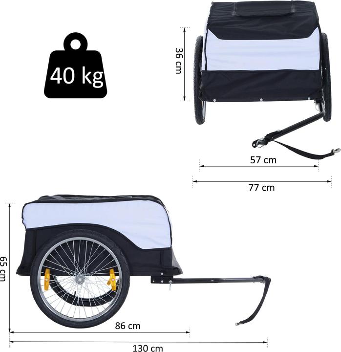 Image du produit Homcom Remorque pour vélo