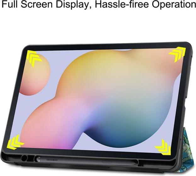 Actual product image MU Style Triple folding cover with pattern (Galaxy Tab S7)