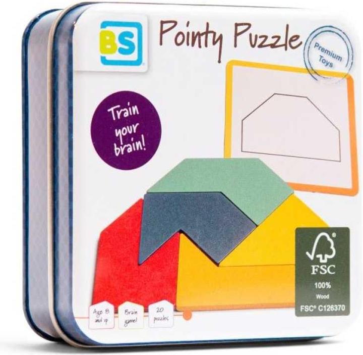 BS Toys Pointy Puzzle - Jeu de cartes avec formes (Français, Allemand, Italien, Anglais)