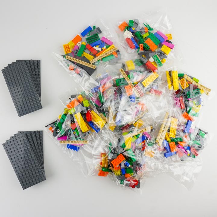 Actual product image LEGO SERIOUS PLAY Set 10 Packs und 10 8x16 Platten Dunkelgrau - NEU! Teile 20x
