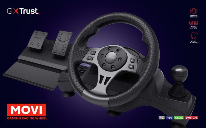 Actual product image Trust Gxt289 Movi Racing Wheel (Xbox One X, Xbox Series S, Xbox One S, Switch, PS4, Xbox Series X)