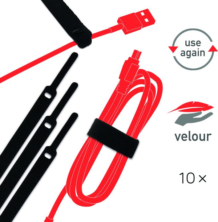 Image du produit Label-the-cable Sangles de base LTC (Serre-câbles velcro, 170 mm, 10 pcs)