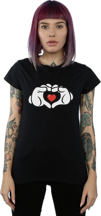 Immagine prodotto Disney Mickey Mouse Heart Hands Maglietta Donna (XXL)