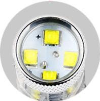 Produktbild Hermex 1x H16 12 SMD LED 60W Scheinwerfer Nebelscheinwerfer Tagfahrlicht Cree - XENON Weiss (H16)