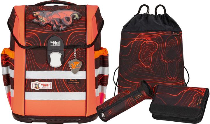 Produktbild Mc Neill Schulranzen-Set ERGO MAC 964622300 DRACHE DIN 4-teilig (18 l)