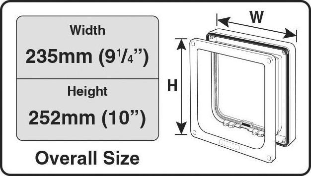 Actual product image Cat Mate 4-way locking cat flap, XL, white (Magnetic cat flap)