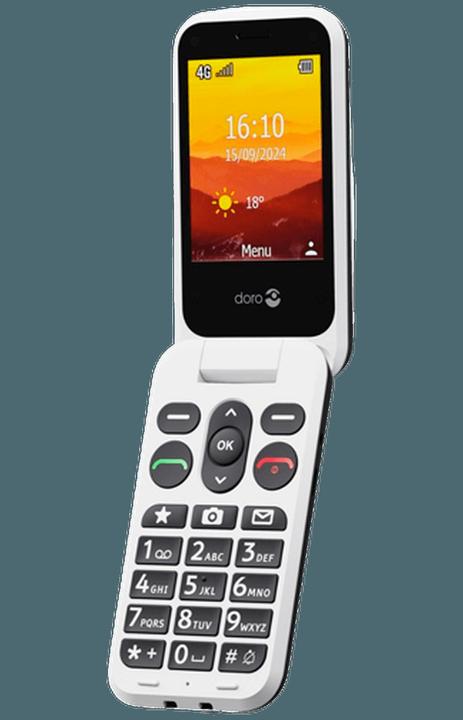 Produktbild Doro Leva L30, Clamshell, Single SIM, 7,11 cm (2,8"), 2 MP, 1150 mAh, Schwarz, Weiss (2.80", 2 Mpx, 4G)