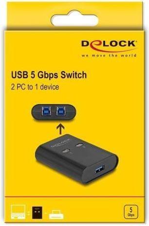 Produktbild Delock USB 5 Gbps Switch für 2 PC an 1 Gerät