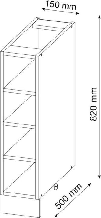 Produktbild Vicco Küchenregal Fame-Line (15 x 50 x 82 cm)