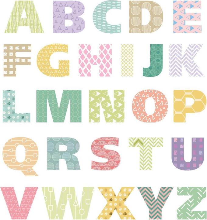 Actual product image Trenddeko Alphabet Pattern Geometric (68 x 100 cm)