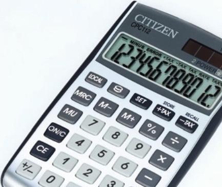 Produktbild Citizen Desktop calculator CPC 112WB (Batterien)