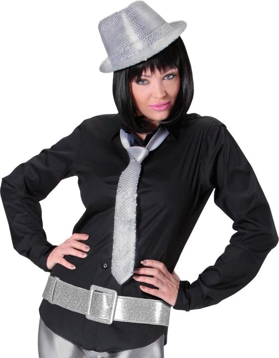 Actual product image Widmann Silver glitter belt