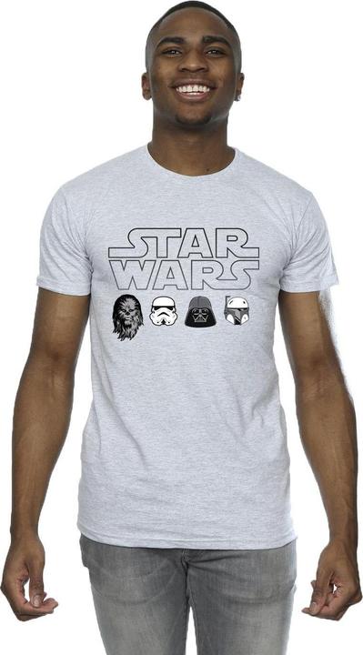 Immagine prodotto Star Wars Character Heads Maglietta Uomo (M)