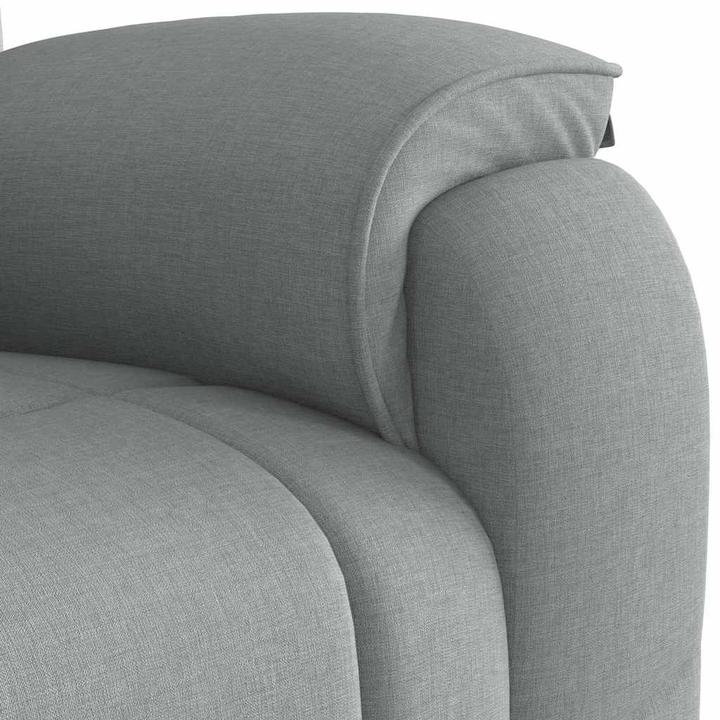 Actual product image VidaXL Massage armchair light grey fabric massage TV armchair