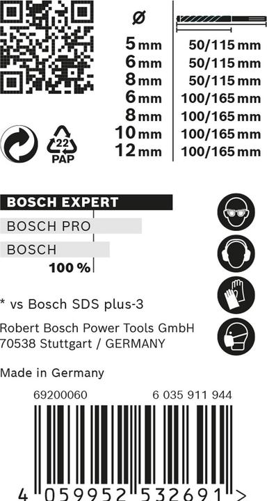 Produktbild Bosch Professional Zubehör Hammerbohrer-Satz mit SDS plus-7X Schaft - 7 Stk (5.0, 6.0, 8.0, 10.0, 12.0 mm)