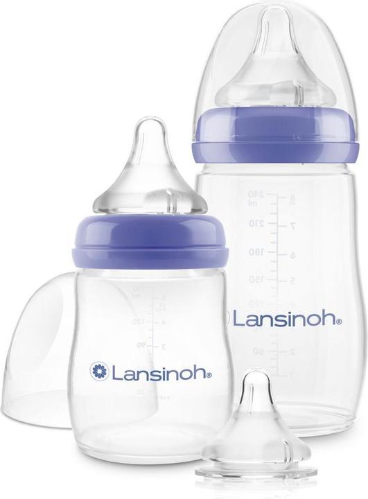 Actual product image Lansinoh Babyflaschen Starter-Set mit 2 PP Flaschen (160 ml & 240 (240 ml)