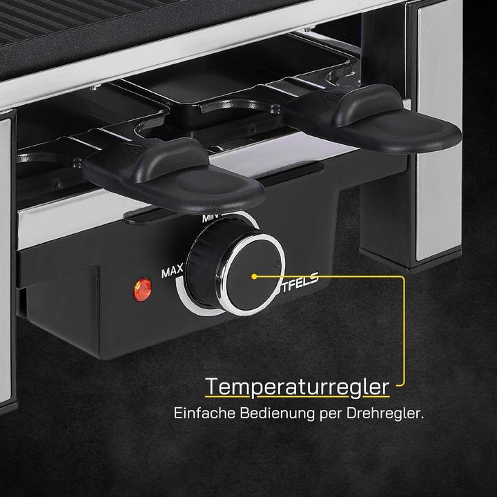 Produktbild Gutfels 4-Pfännchen-Raclette RACLETTE 4010 Für bis zu 4 Personen Antihaftbeschichtung Wendeplatte S