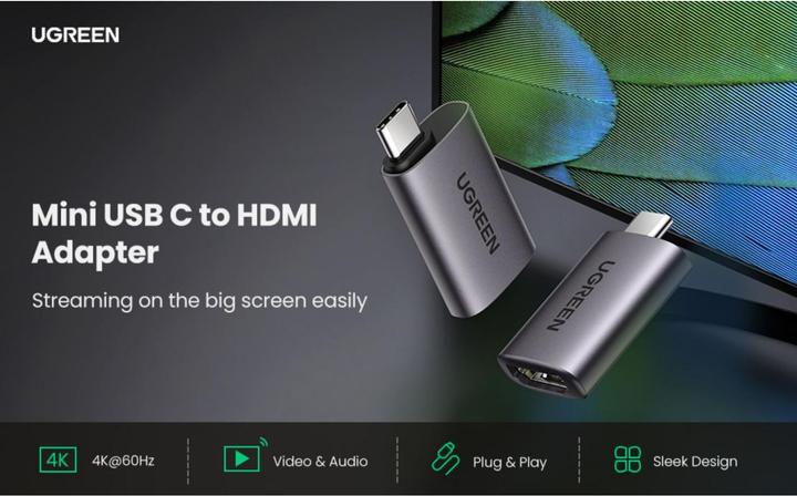Immagine prodotto Ugreen Adattatore da USB-C a HDMI Jack (USB-C, 3.97 cm)
