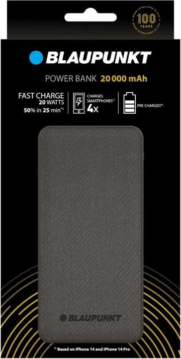 Immagine prodotto Blaupunkt Powerbank 20000 mAh (20000 mAh, 20 W, 20 Wh)