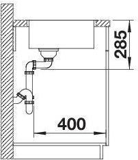Image du produit Blanco Supra 400-IF R12 (Éviers à poser, 44 cm, 44 cm)