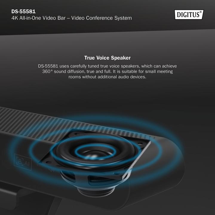 Produktbild Digitus 4K All-In-One Video Bar - Videokonferenz-System