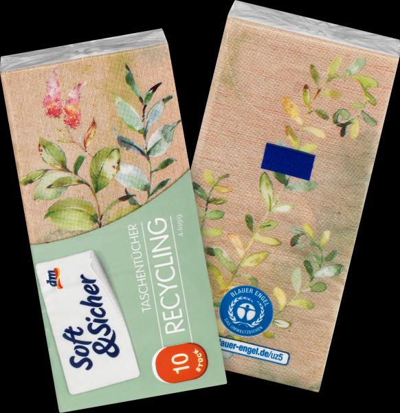 Produktbild dm Soft&Sicher Taschentücher Recycling (10 Stück)