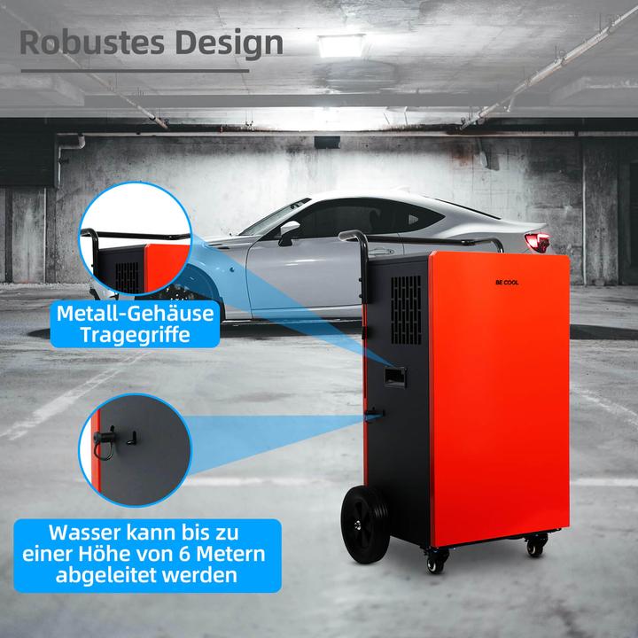 Produktbild Be Cool BE COOL Bautrockner 110L mit Wasserpumpe (230 m², 110 l/24h)