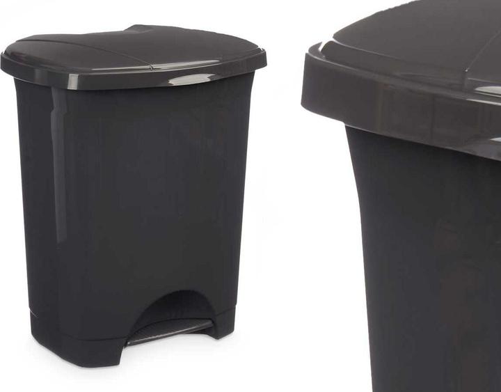 Actual product image Natec Papierkorb mit Pedal Anthrazit Kunststoff 10 L (8 Stück) (10 l)