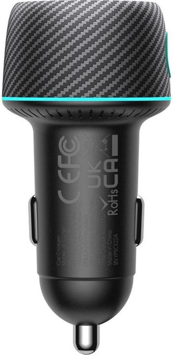 Image du produit Joyroom Chargeur de voiture multi-couleurs avec USB-A+USB-C 60W - Noir