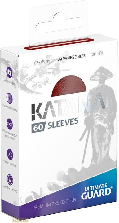Image du produit Ultimate Guard Pochette pour cartes Katana Sleeves Taille japonaise Rouge 60