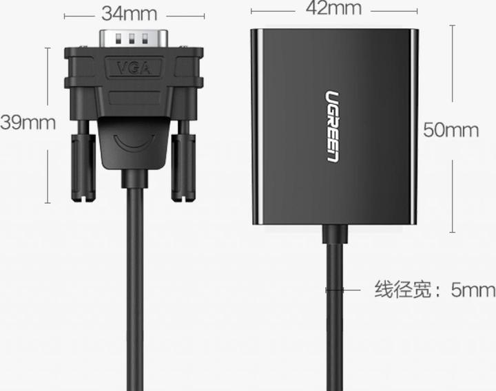Produktbild Ugreen HDMI zu (VGA, HDMI, 30 cm)