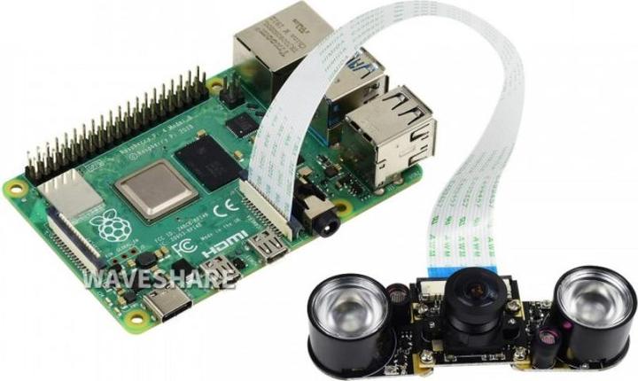 Image du produit WaveShare Caméra fisheye Raspberry Pi (H) avec vision nocturne infrarouge