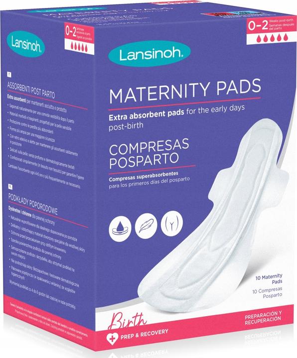 Produktbild Lansinoh Maternity Pads After Birth Extra Absorbent with Wings 10 count