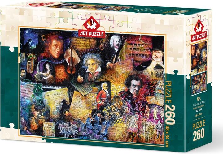 Immagine prodotto Heidi Cheese Line HeiDi Art Puzzle 260 pezzi 5031 Compositori classici famosi (260 pezzi)