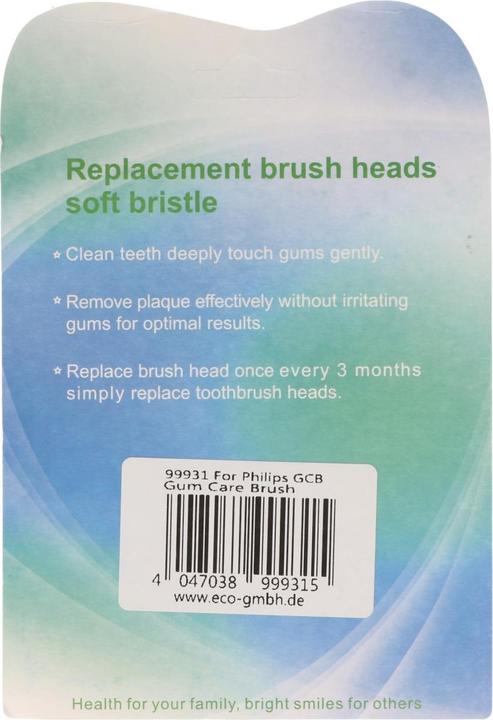 Produktbild AccuCell Zahnbürstenkopf Gum Care Cleaning Brush für elektrische Zahnbürsten von Philips, 4 Stück (4 x)