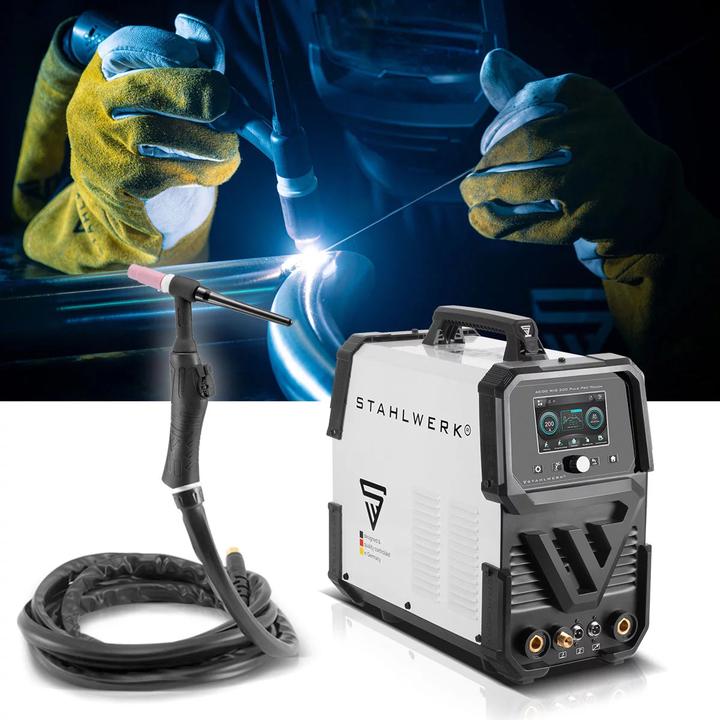 Actual product image Stahlwerk AC/DC TIG 200 Puls Pro Touch fully equipped gas-shielded arc welder