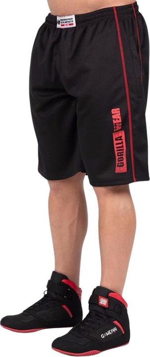 Produktbild Gorilla Wear Wallace Mesh Shorts Schwarz/Rot (S/M)
