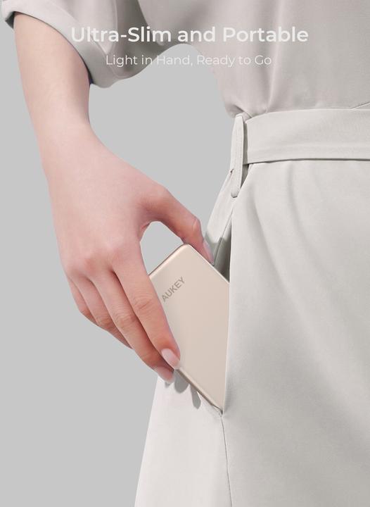 Produktbild Aukey MAG FUSION SLIM - Powerbank (5000 mAh, 18 W, 18 Wh)