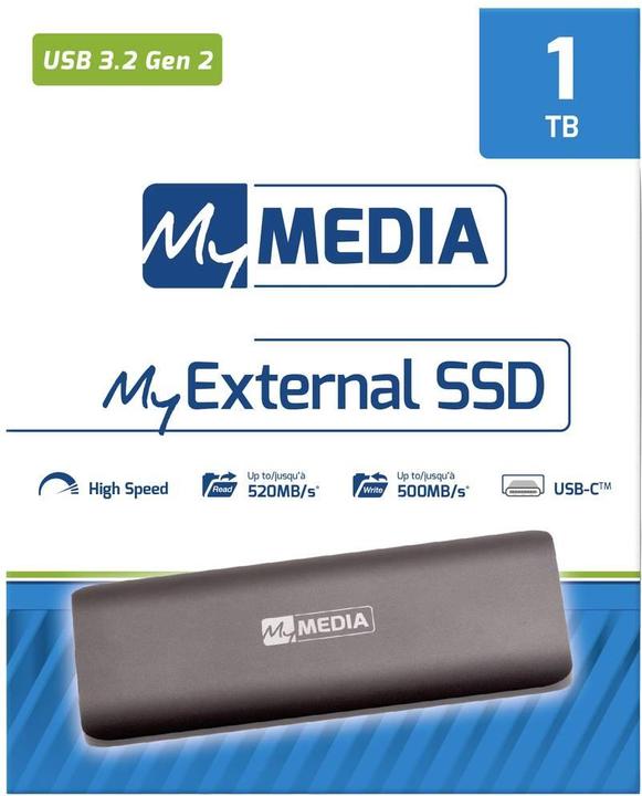 Image du produit MyMedia SSD 1TB, USB 3.1, type A-C, 4.57cm (1.8") (1000 Go)