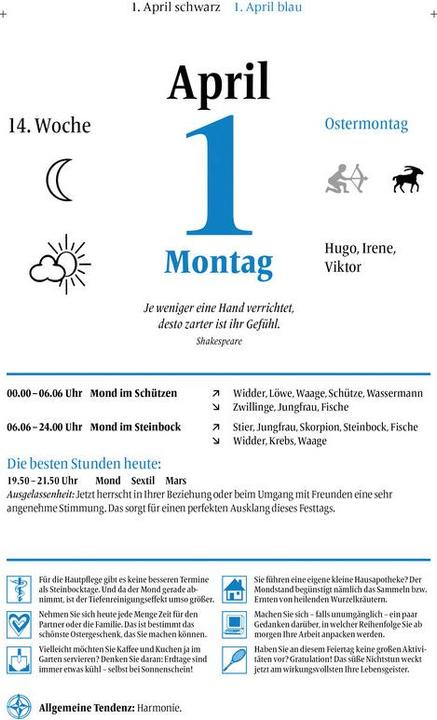 Produktbild Heyne Ludwig Mondkalender für jeden Tag (13 x 21 cm, Harter Einband, Deutsch)